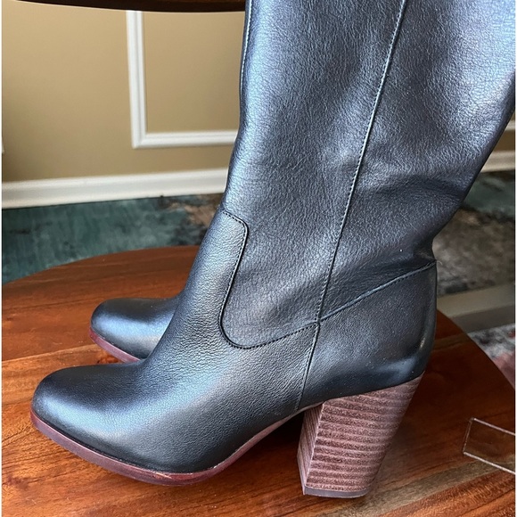 Gianni Bini Black Opulence Knee High Block Heel Boots - Picture 5 of 15